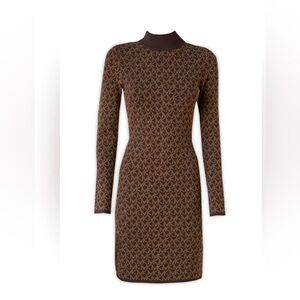 Michael Kors Monnogram Long Sleeve Dresss